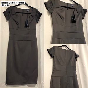 NEW / NEVER WORN - Daniel Hechter Grey Slim Dress - Size 6